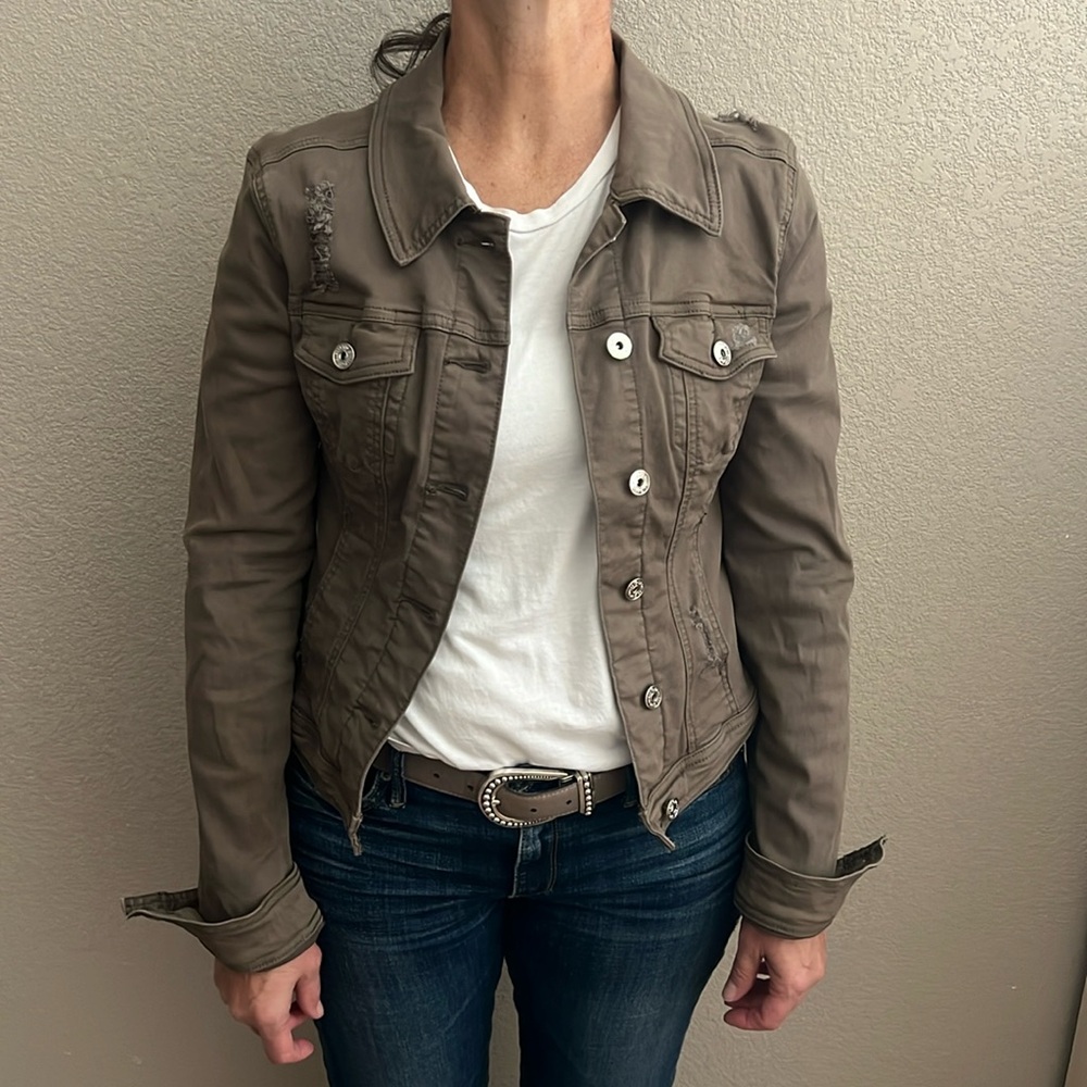 By Guess size M bomber jacket olive green.